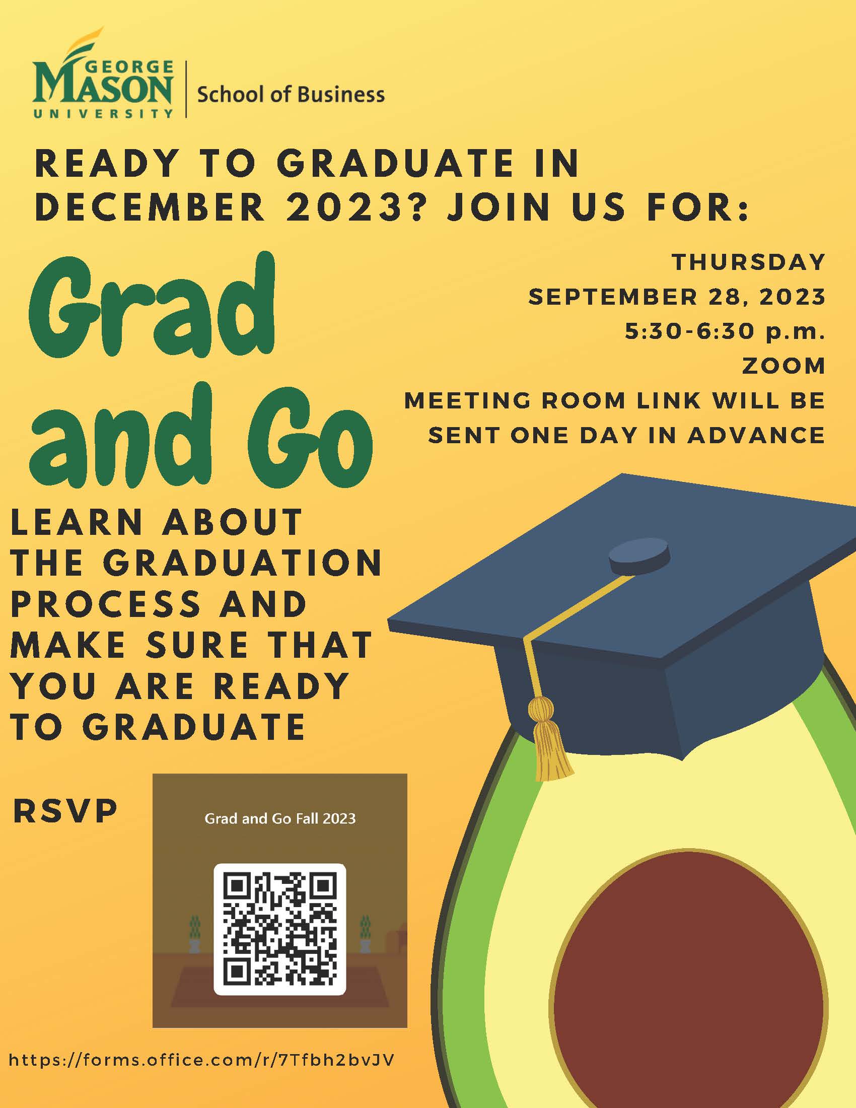 School of Business UG Programs Grad and Go, Zoom info session, Thursday Sept 28, 5:30-6:30pm