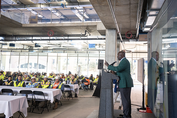 Gregory Washington at Fuse topping out celebration