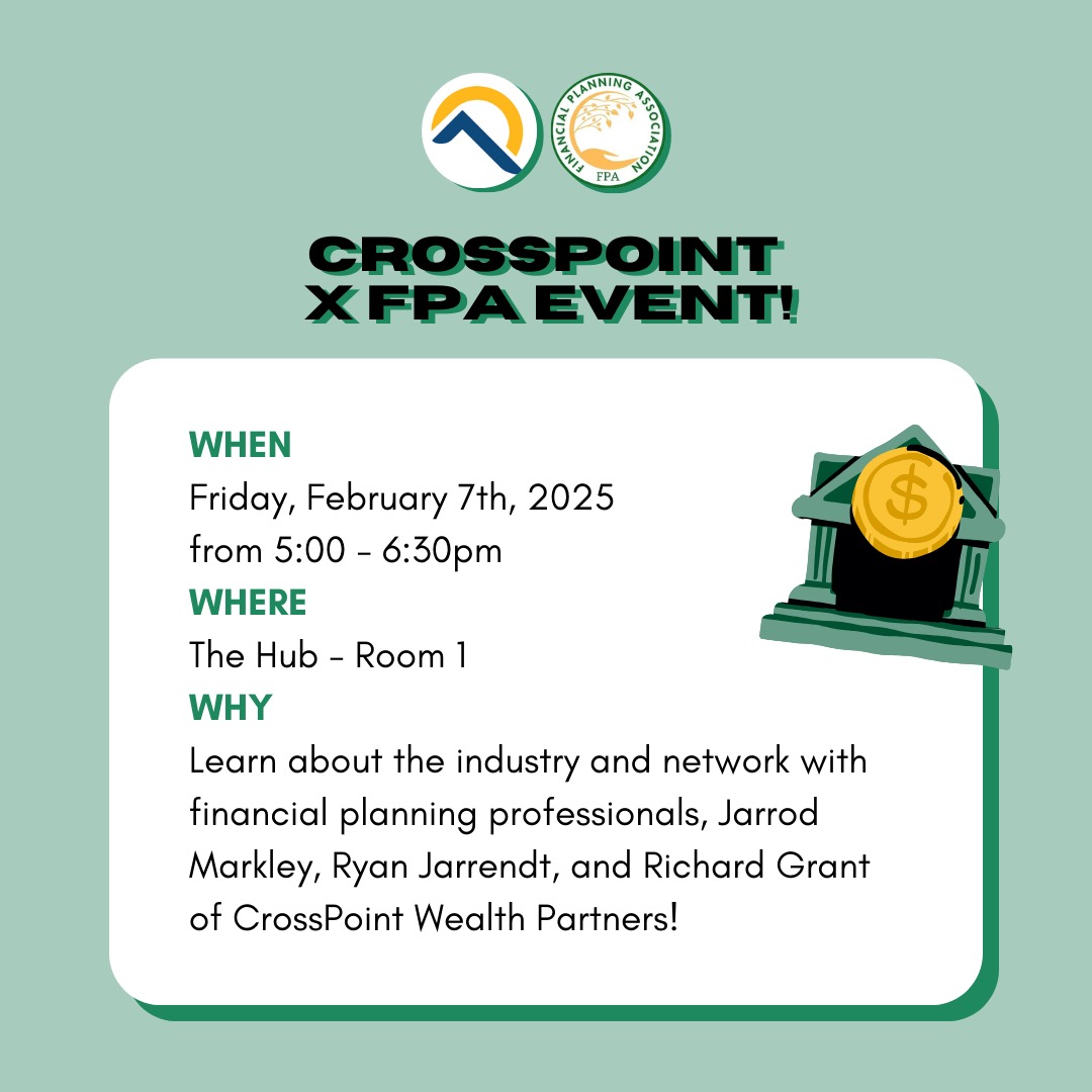 A promo image for the event including the logo for the FPA and Crosspoint. It lists the time, date, and location of the event.