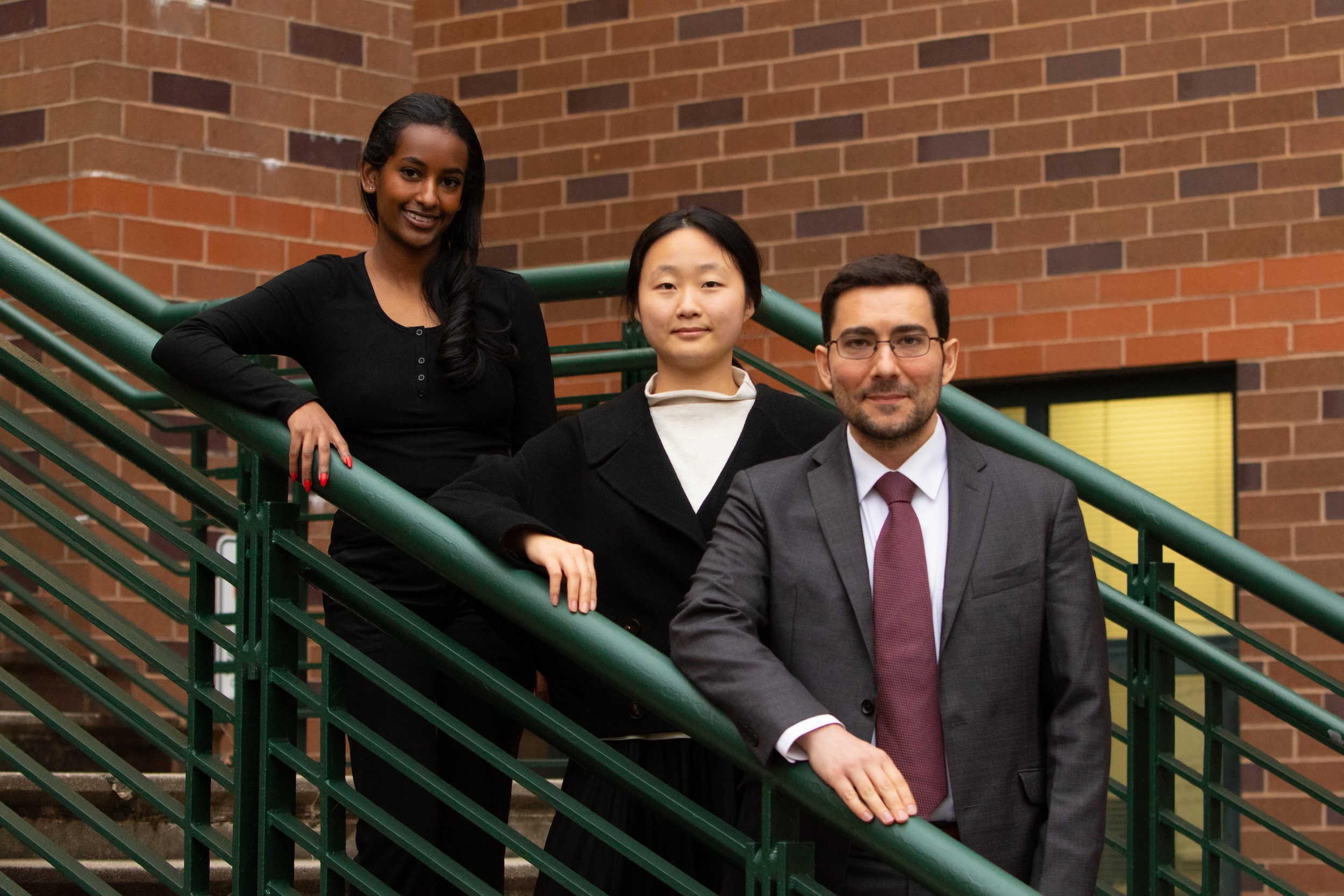 (Left to Right) Mariam Debas, Khaled Alkurd, and Chengeng Yin.