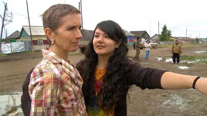 Susie Crate and her daughter Katie Yegorov-Crate in a scene from The Anthropologist.