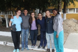 Left to right: Mason student Caitlin Johnson, Guatemalan engineer Juan Manuel Moreno Sandoval, Marquette student Becca Avena, Mason student Mohamed Ali, David Kovacs from Danmarks Tekniske Universitet, and student Shanyce Rovon Stewart from Rochester Institute of Technology all worked at Roosevelt Hospital in Guatemala in partnership with Engineering World Health. Photo courtesy of Volgenau School of Engineering. 