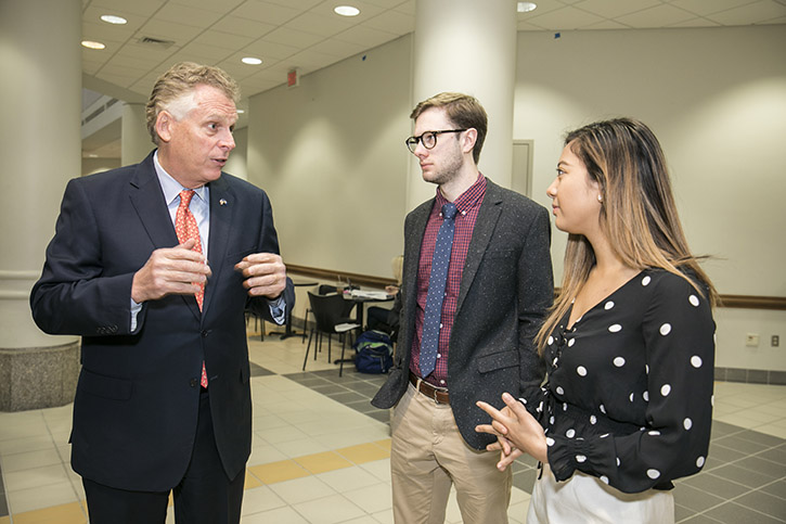 George Mason University, Terry McAuliffe, Schar School, distinguished visiting professor