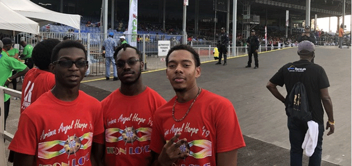 Mason's Steel Pan contestants in Trinidad