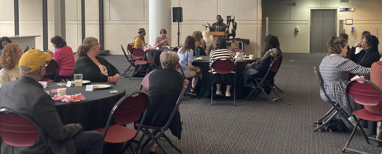 SIBS artists and CFA staff at Welcome Lunch