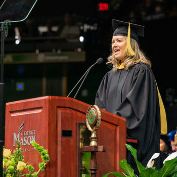 Christine Landoll Addresses Mason Graduates
