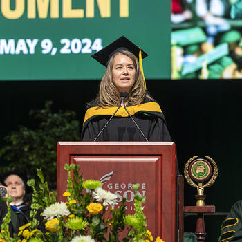 George Mason Alumni Association President Christine Landoll, BS Accounting ’89, MS Taxation ’92